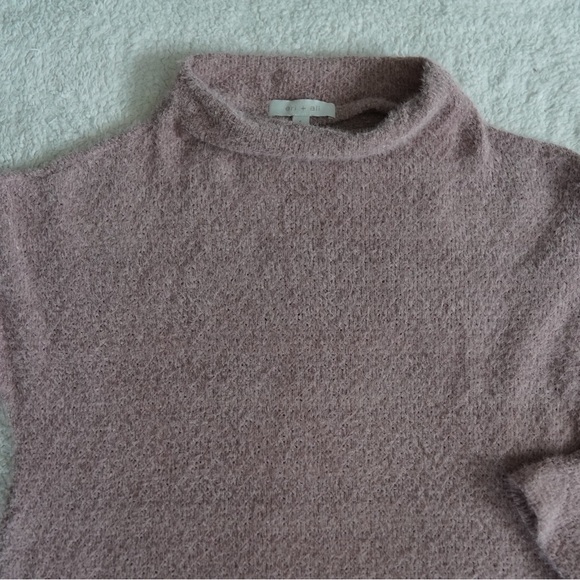 Eri+Ali anthropologie Cozy Pink Turtleneck Sweater - Picture 2 of 8